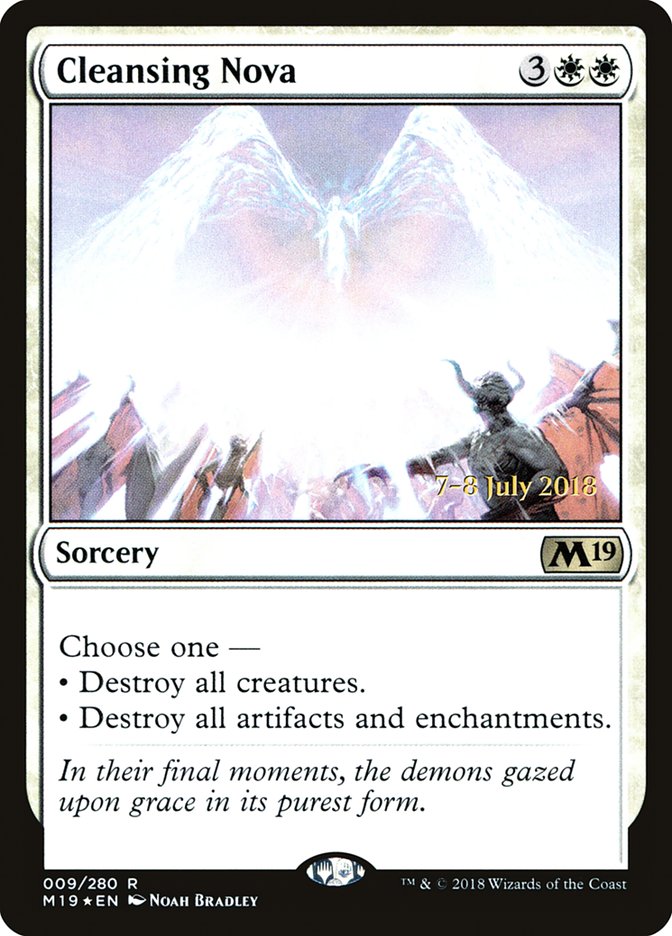 Cleansing Nova [Core Set 2019 Prerelease Promos] MTG Single Magic: The Gathering | Red Claw Gaming