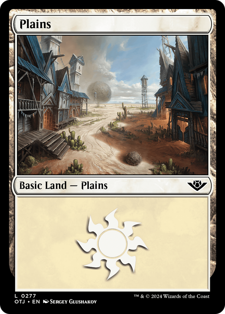 Plains (0277) [Outlaws of Thunder Junction] MTG Single Magic: The Gathering | Red Claw Gaming
