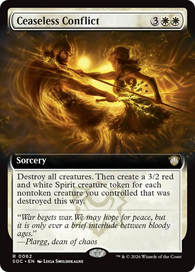 Ceaseless Conflict (Extended Art) [Secrets of Strixhaven Commander] MTG Single Magic: The Gathering | Red Claw Gaming