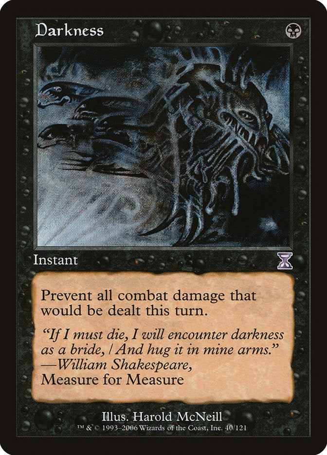 Darkness [Time Spiral Timeshifted] MTG Single Magic: The Gathering | Red Claw Gaming