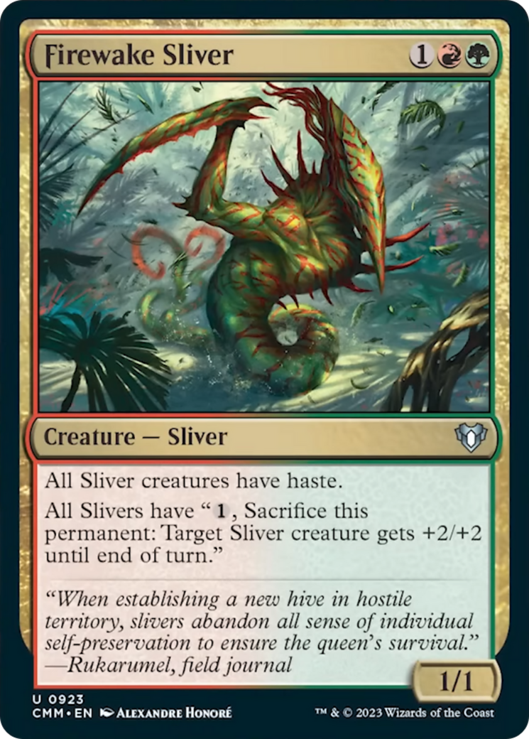 Firewake Sliver [Commander Masters] MTG Single Magic: The Gathering | Red Claw Gaming