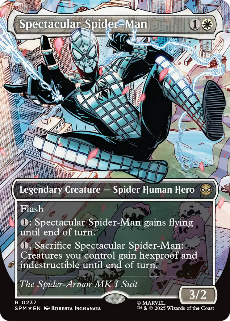 Spectacular Spider-Man (0237) (Borderless) (Textured Foil) [Marvel's Spider-Man] MTG Single Magic: The Gathering | Red Claw Gaming