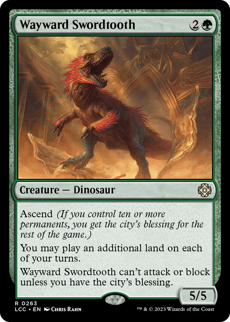 Wayward Swordtooth [The Lost Caverns of Ixalan Commander] MTG Single Magic: The Gathering | Red Claw Gaming