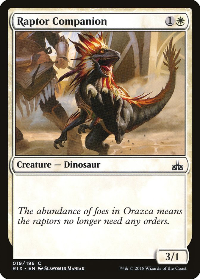 Raptor Companion [Rivals of Ixalan] MTG Single Magic: The Gathering | Red Claw Gaming