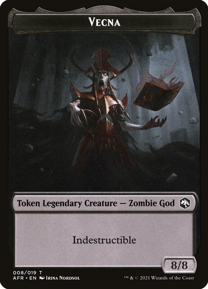 Treasure // Vecna Double-Sided Token [Dungeons & Dragons: Adventures in the Forgotten Realms Tokens] MTG Single Magic: The Gathering    | Red Claw Gaming