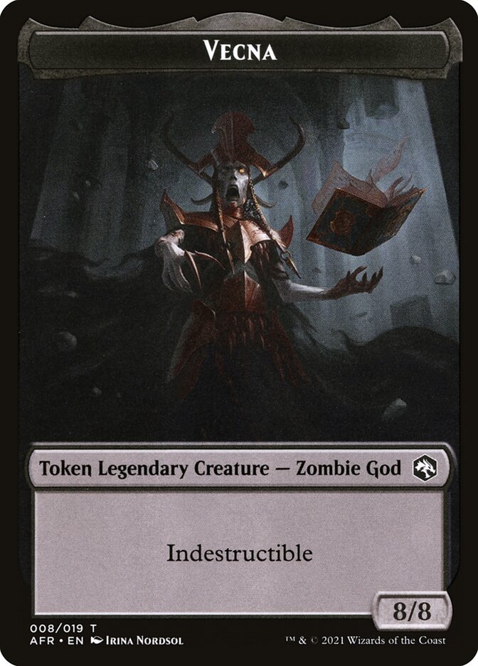 Wolf // Vecna Double-Sided Token [Dungeons & Dragons: Adventures in the Forgotten Realms Tokens] MTG Single Magic: The Gathering | Red Claw Gaming