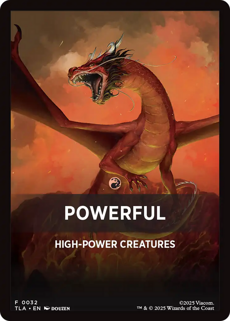 Powerful Theme Card [Avatar: The Last Airbender Tokens] | Red Claw Gaming