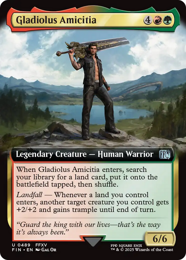 Gladiolus Amicitia (Extended Art) [FINAL FANTASY] MTG Single Magic: The Gathering | Red Claw Gaming