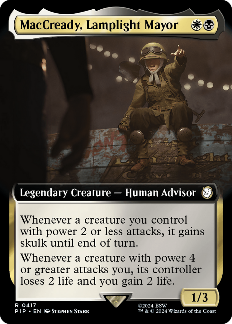 MacCready, Lamplight Mayor (Extended Art) [Fallout] MTG Single Magic: The Gathering | Red Claw Gaming