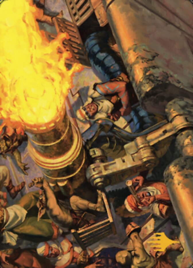 Mana Cannons Art Card (Gold-Stamped Signature) [Dominaria United Art Series] MTG Single Magic: The Gathering | Red Claw Gaming