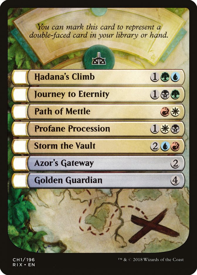 Rivals of Ixalan Checklist [Rivals of Ixalan Tokens] MTG Single Magic: The Gathering | Red Claw Gaming
