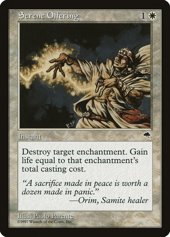 Serene Offering [Tempest] MTG Single Magic: The Gathering | Red Claw Gaming
