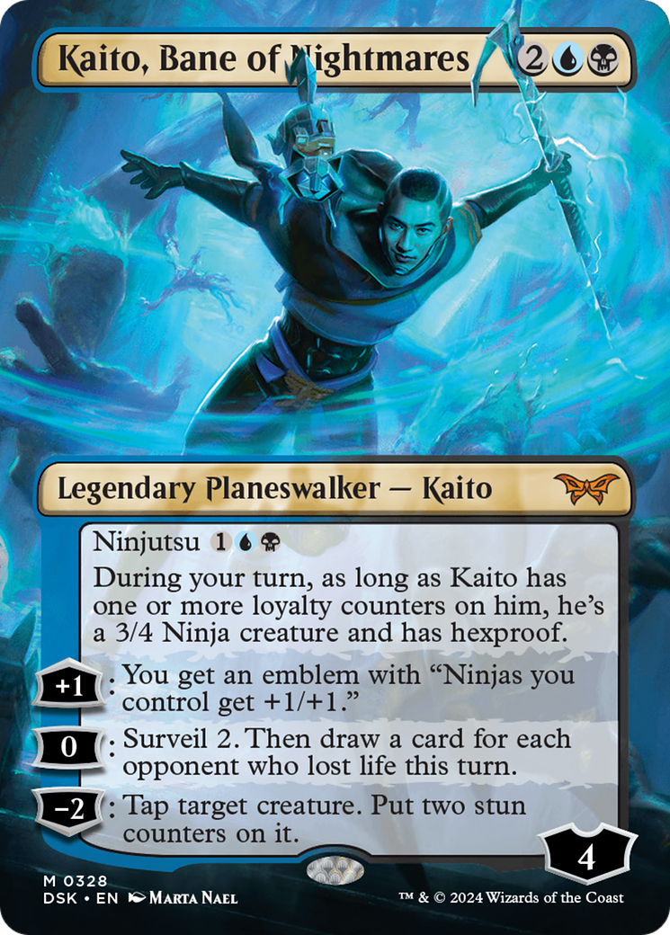 Kaito, Bane of Nightmares (Borderless) [Duskmourn: House of Horror] MTG Single Magic: The Gathering | Red Claw Gaming