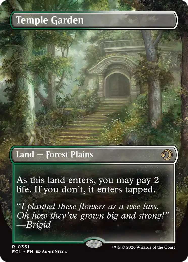 Temple Garden (Borderless) [Lorwyn Eclipsed] MTG Single Magic: The Gathering | Red Claw Gaming
