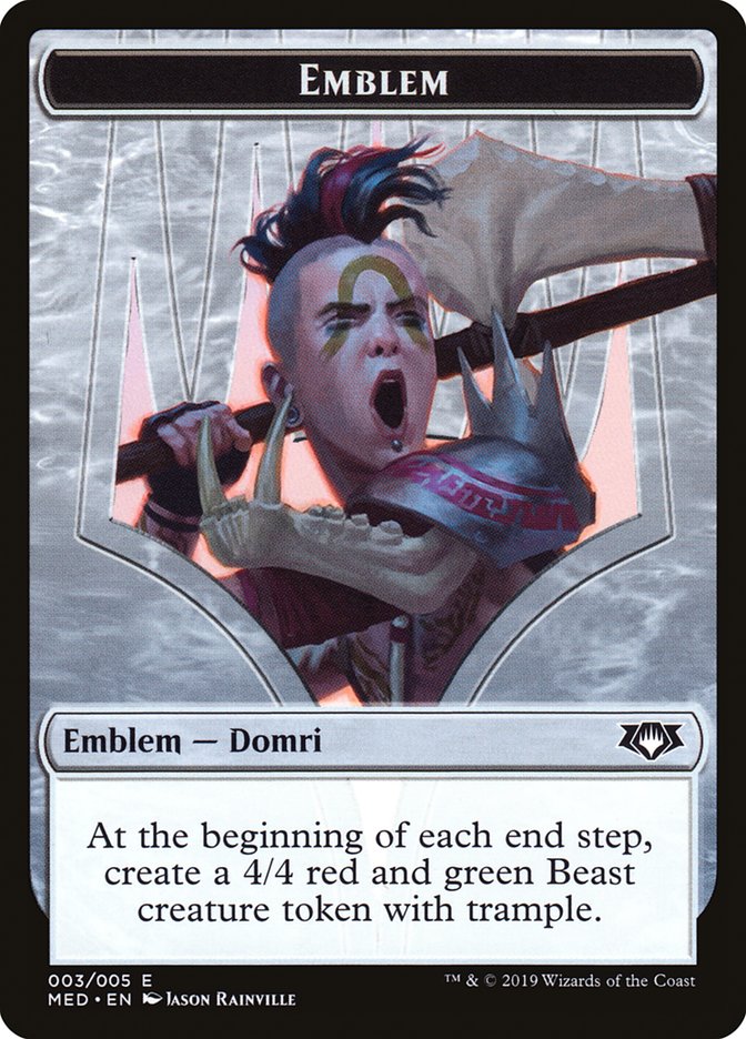 Domri, Chaos Bringer Emblem [Mythic Edition Tokens] MTG Single Magic: The Gathering | Red Claw Gaming