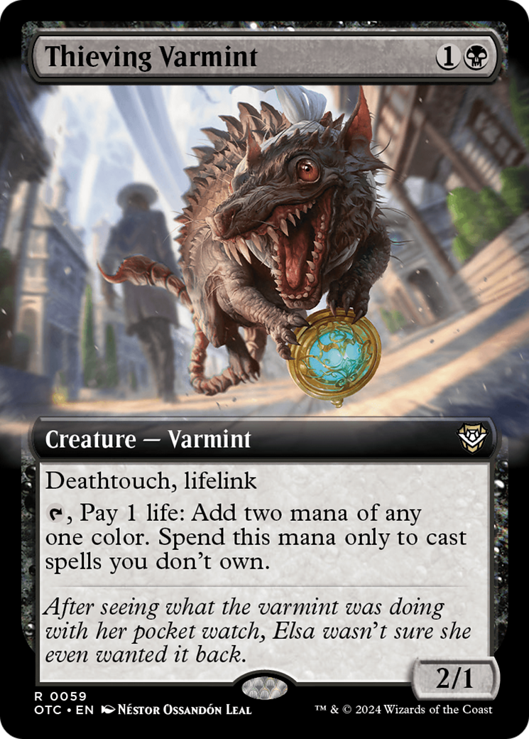 Thieving Varmint (Extended Art) [Outlaws of Thunder Junction Commander] MTG Single Magic: The Gathering | Red Claw Gaming