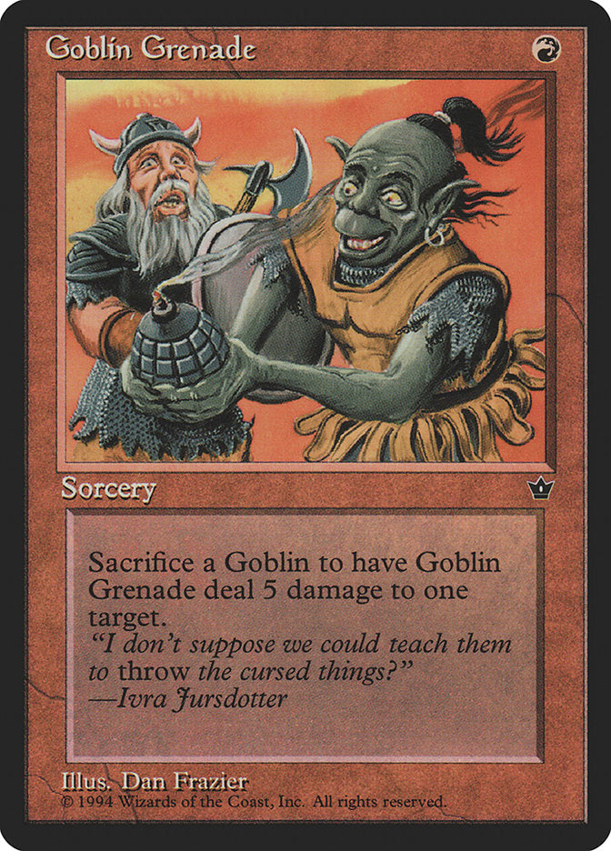 Goblin Grenade (Dan Frazier) [Fallen Empires] MTG Single Magic: The Gathering | Red Claw Gaming