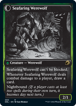 Suspicious Stowaway // Seafaring Werewolf [Innistrad: Double Feature] MTG Single Magic: The Gathering | Red Claw Gaming