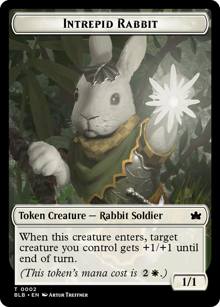 Bat // Intrepid Rabbit Double-Sided Token [Bloomburrow Tokens] MTG Single Magic: The Gathering | Red Claw Gaming