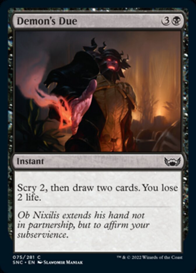 Demon's Due [Streets of New Capenna] MTG Single Magic: The Gathering | Red Claw Gaming