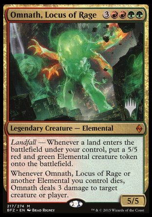 Omnath, Locus of Rage (Promo Pack) [Battle for Zendikar Promos] MTG Single Magic: The Gathering | Red Claw Gaming