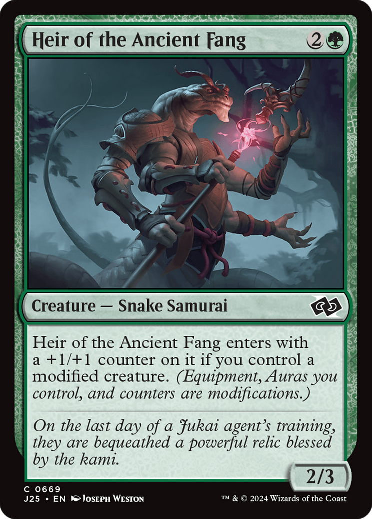 Heir of the Ancient Fang [Foundations Jumpstart] MTG Single Magic: The Gathering | Red Claw Gaming