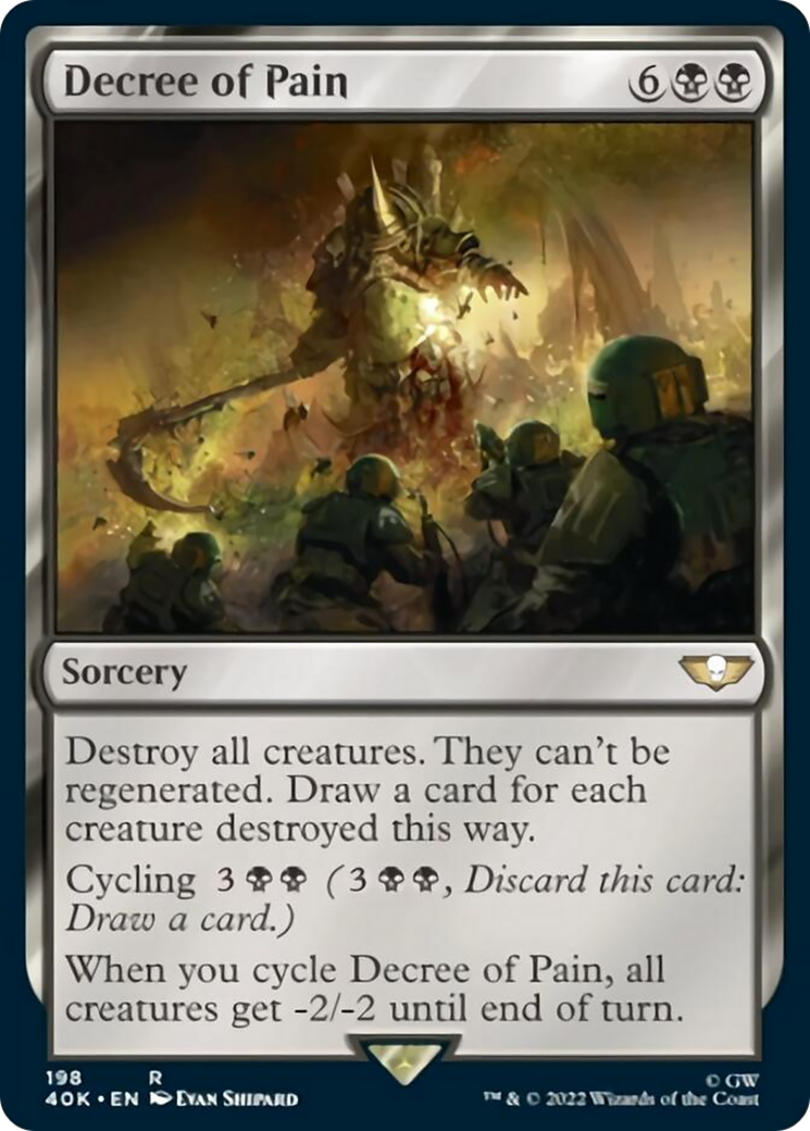 Decree of Pain (Surge Foil) [Warhammer 40,000] MTG Single Magic: The Gathering | Red Claw Gaming