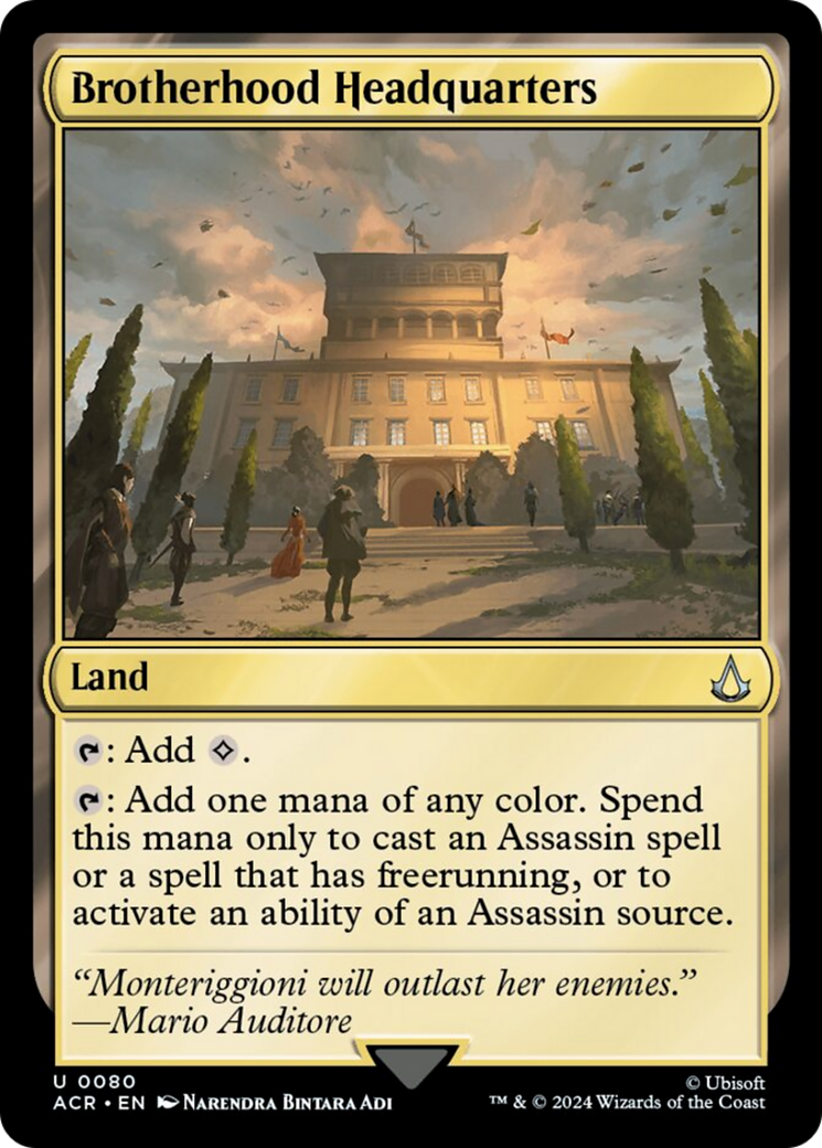 Brotherhood Headquarters [Assassin's Creed] MTG Single Magic: The Gathering | Red Claw Gaming
