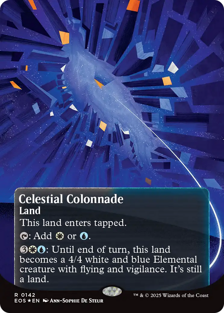 Celestial Colonnade (0142) (Borderless) (Galaxy Foil) [Edge of Eternities: Stellar Sights] MTG Single Magic: The Gathering | Red Claw Gaming