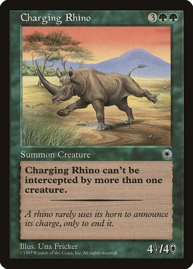 Charging Rhino [Portal] MTG Single Magic: The Gathering | Red Claw Gaming