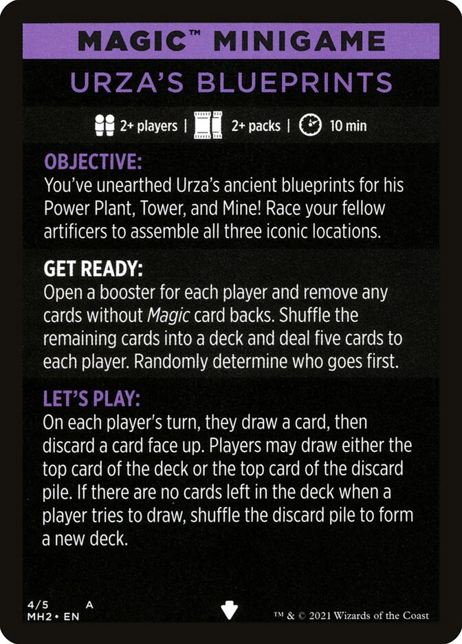 Urza's Blueprints (Magic Minigame) [Modern Horizons 2 Minigame] MTG Single Magic: The Gathering | Red Claw Gaming