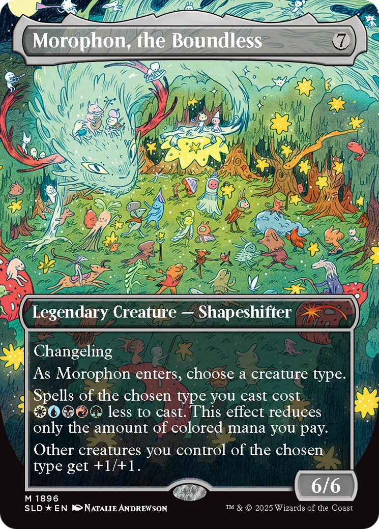 Morophon, the Boundless (Display Commander) - Thick Stock (Double Rainbow Foil) [Secret Lair Drop Series] MTG Single Magic: The Gathering | Red Claw Gaming