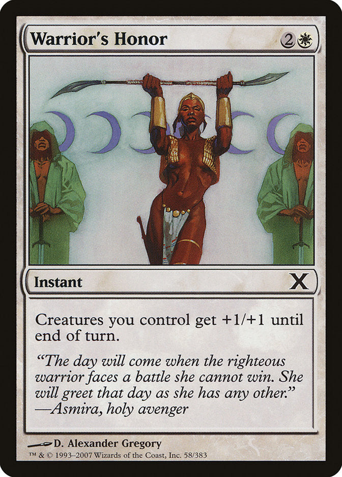Warrior's Honor [Tenth Edition] MTG Single Magic: The Gathering | Red Claw Gaming