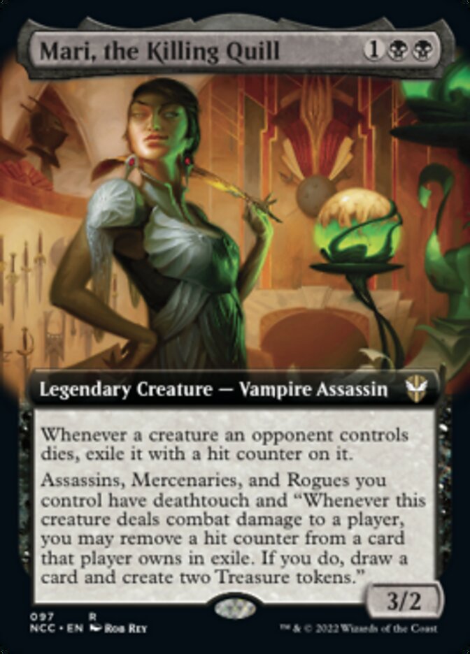 Mari, the Killing Quill (Extended Art) [Streets of New Capenna Commander] MTG Single Magic: The Gathering | Red Claw Gaming