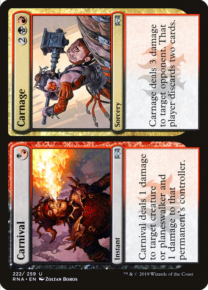 Carnival // Carnage [Ravnica Allegiance] MTG Single Magic: The Gathering | Red Claw Gaming