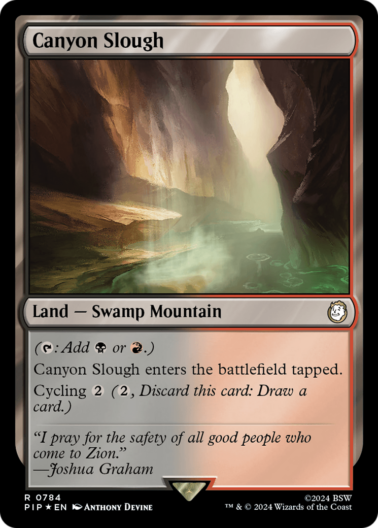 Canyon Slough (Surge Foil) [Fallout] MTG Single Magic: The Gathering    | Red Claw Gaming