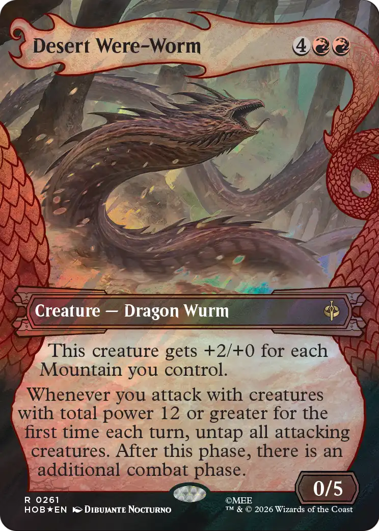 Desert Were-Worm (Showcase) (Surge Foil) [The Hobbit] | Red Claw Gaming