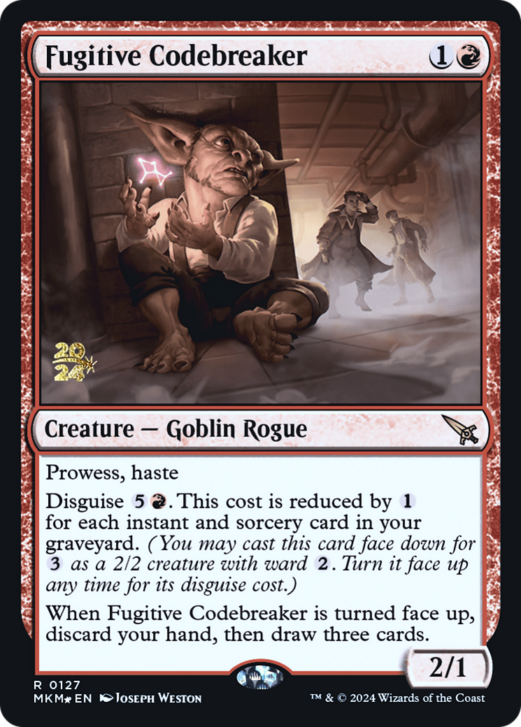 Fugitive Codebreaker [Murders at Karlov Manor Prerelease Promos] MTG Single Magic: The Gathering | Red Claw Gaming