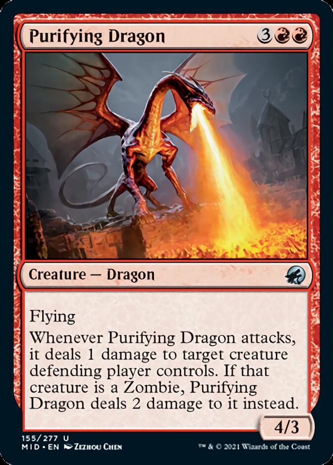 Purifying Dragon [Innistrad: Midnight Hunt] MTG Single Magic: The Gathering | Red Claw Gaming