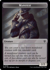 Insect (0016) // Manifest Double-Sided Token [Murders at Karlov Manor Commander Tokens] MTG Single Magic: The Gathering | Red Claw Gaming