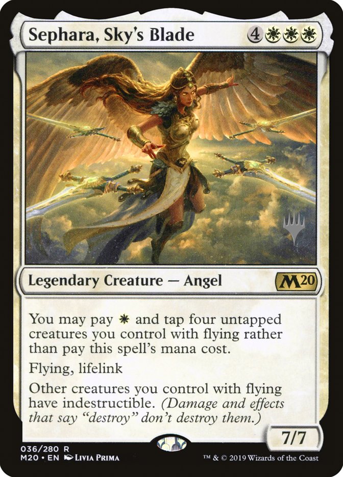 Sephara, Sky's Blade (Promo Pack) [Core Set 2020 Promos] MTG Single Magic: The Gathering | Red Claw Gaming