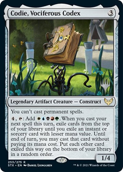 Codie, Vociferous Codex (Promo Pack) [Strixhaven: School of Mages Promos] MTG Single Magic: The Gathering | Red Claw Gaming