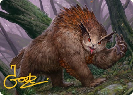 Owlbear Art Card (Gold-Stamped Signature) [Dungeons & Dragons: Adventures in the Forgotten Realms Art Series] MTG Single Magic: The Gathering | Red Claw Gaming