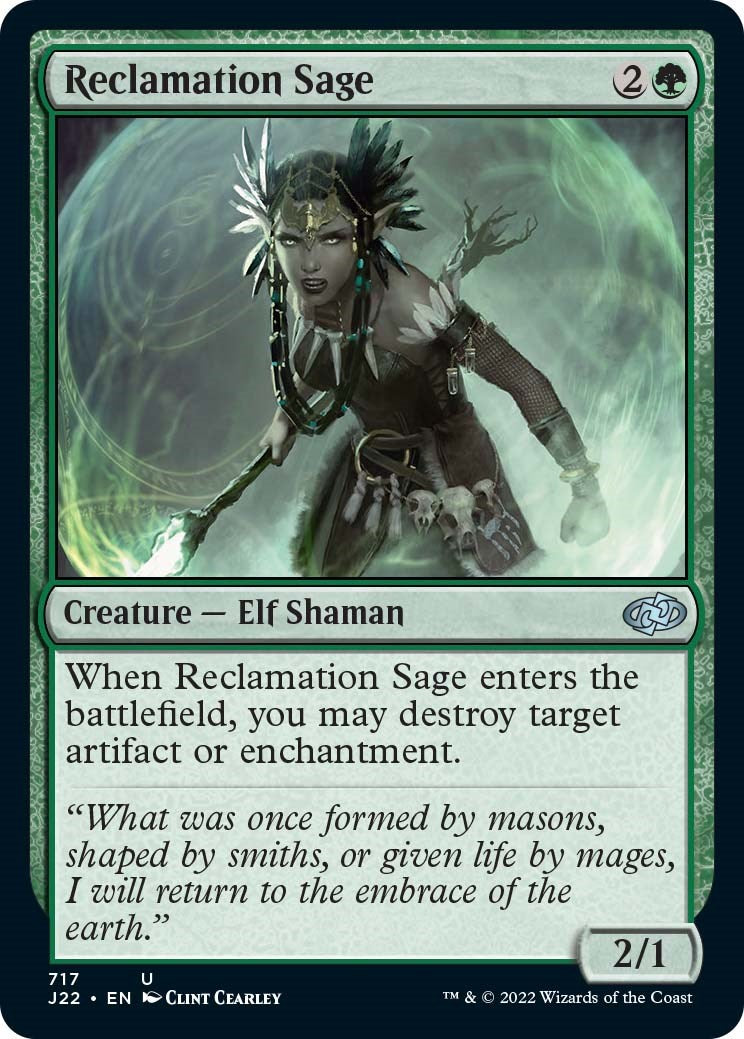 Reclamation Sage [Jumpstart 2022] MTG Single Magic: The Gathering | Red Claw Gaming