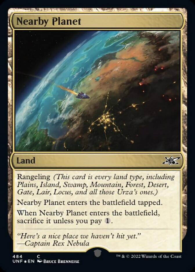 Nearby Planet (Galaxy Foil) [Unfinity] MTG Single Magic: The Gathering    | Red Claw Gaming
