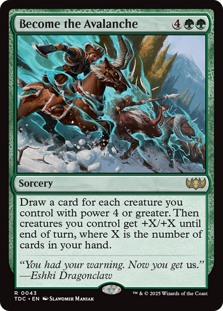 Become the Avalanche [Tarkir: Dragonstorm Commander] MTG Single Magic: The Gathering | Red Claw Gaming