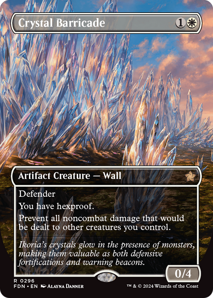 Crystal Barricade (Borderless) [Foundations] MTG Single Magic: The Gathering | Red Claw Gaming