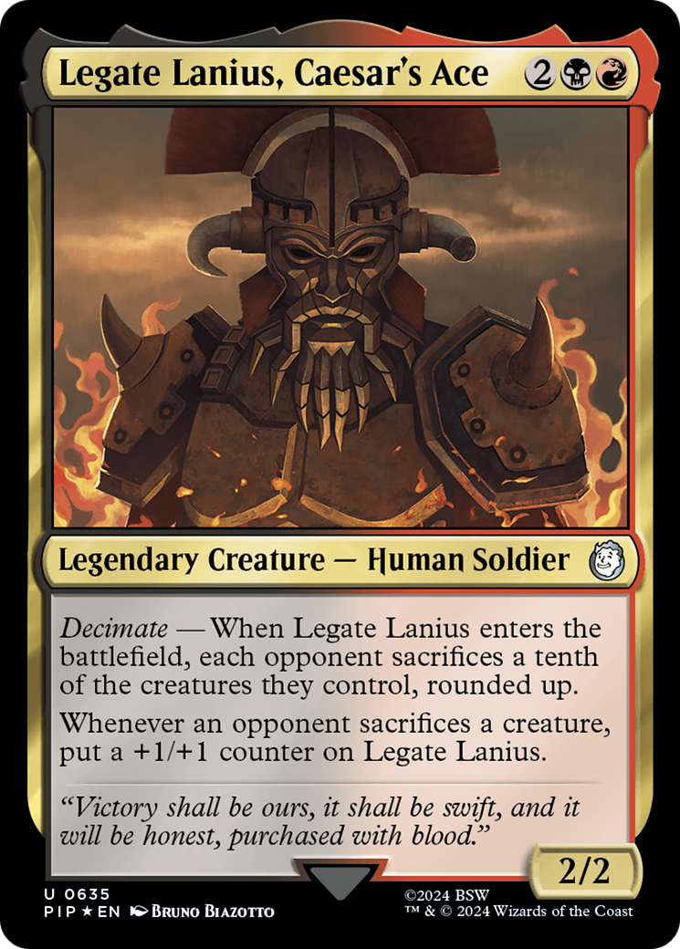 Legate Lanius, Caesar's Ace (Surge Foil) [Fallout] MTG Single Magic: The Gathering | Red Claw Gaming