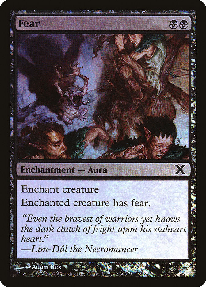 Fear (Premium Foil) [Tenth Edition] MTG Single Magic: The Gathering | Red Claw Gaming