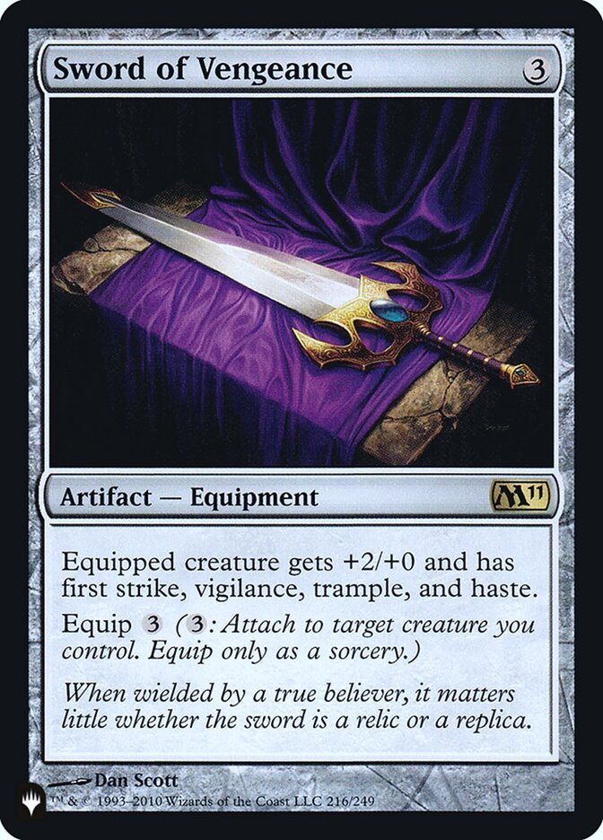 Sword of Vengeance [Secret Lair: Heads I Win, Tails You Lose] MTG Single Magic: The Gathering | Red Claw Gaming